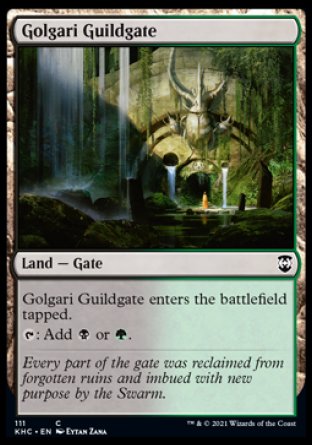 (111) Magic The Gathering Commander: Kaldheim Single: Golgari Guildgate  Common
