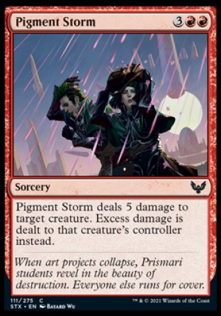 (111) Magic The Gathering Strixhaven: School of Mages Single: Pigment Storm Holo Common