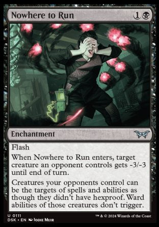 (111) Magic The Gathering Duskmourn: House of Horror Single: Nowhere to Run Holo Uncommon