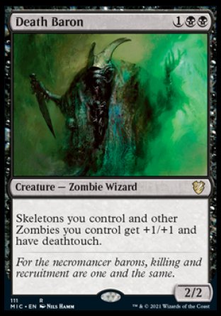(111) Magic The Gathering Commander: Innistrad: Midnight Hunt Single: Death Baron Holo Rare