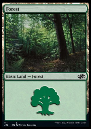 (111) Magic The Gathering Jumpstart 2022 Single: Forest (V.2)  Land