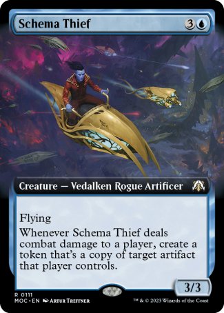 (111) Magic The Gathering Commander: March of the Machine: Extras Single: Schema Thief  Rare
