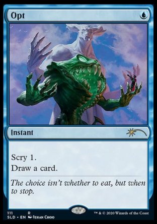 (111) Magic The Gathering Secret Lair Drop Series Single: Opt  Rare