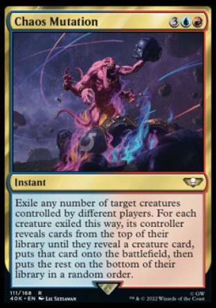 (111) Magic The Gathering Universes Beyond: Warhammer 40000 Single: Chaos Mutation  Rare