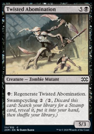 (111/332) Magic The Gathering Double Masters Single: Twisted Abomination  Common