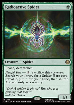 (111) Magic The Gathering Magic: The Gathering | Marvel's Spider-Man Single: Radioactive Spider  Rare