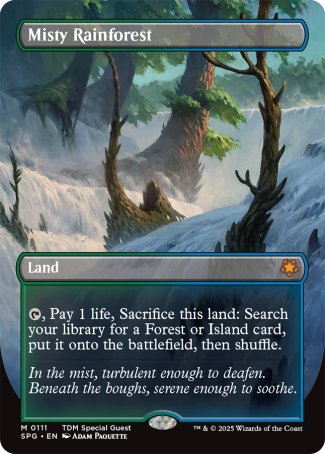 (111) Magic The Gathering Special Guests Single: Misty Rainforest  Mythic