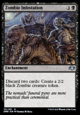 (111) Magic The Gathering Dominaria Remastered Single: Zombie Infestation Holo Uncommon