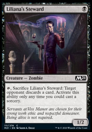 (111) Magic The Gathering Core 2021 Single: Liliana's Steward  Common