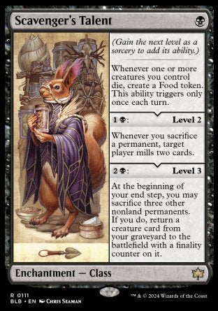 (111) Magic The Gathering Bloomburrow Single: Scavenger's Talent Holo Rare