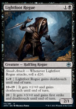 (111) Magic The Gathering Adventures in the Forgotten Realms Single: Lightfoot Rogue Holo Uncommon