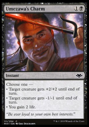 (111/254) Magic The Gathering Modern Horizons Single: Umezawa's Charm Holo Common