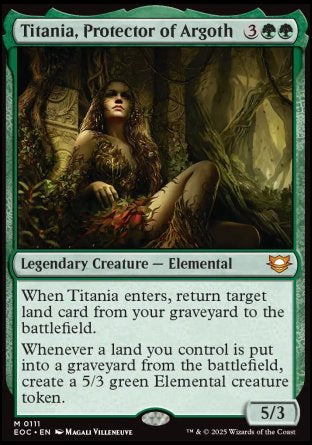 (111) Magic The Gathering Commander: Edge of Eternities Single: Titania, Protector of Argoth  Mythic