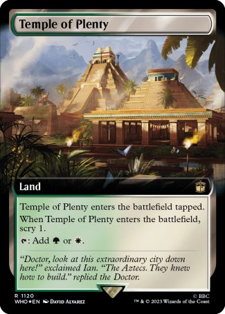 (1120) Magic The Gathering Universes Beyond: Doctor Who: Extras Single: Temple of Plenty (V.3)  Rare