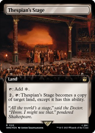 (1122) Magic The Gathering Universes Beyond: Doctor Who: Extras Single: Thespian's Stage (V.3) Holo Rare
