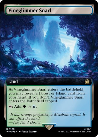 (1123) Magic The Gathering Universes Beyond: Doctor Who: Extras Single: Vineglimmer Snarl (V.3) Holo Rare