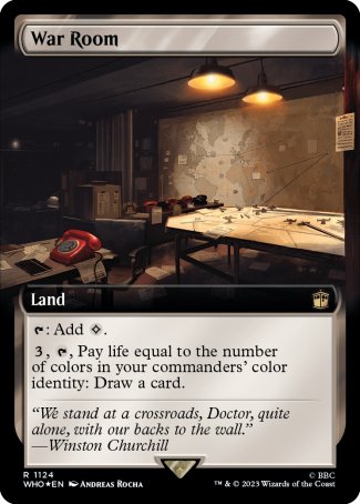 (1124) Magic The Gathering Universes Beyond: Doctor Who: Extras Single: War Room (V.3)  Rare