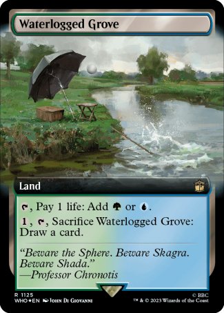 (1125) Magic The Gathering Universes Beyond: Doctor Who: Extras Single: Waterlogged Grove (V.3)  Rare