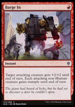 (112/269) Magic The Gathering Throne of Eldraine Single: Barge In  Common