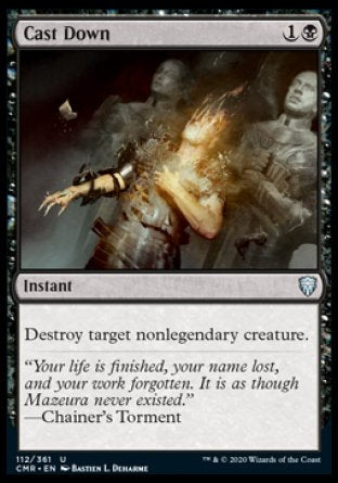 (112/361) Magic The Gathering Commander Legends Single: Cast Down Holo Uncommon