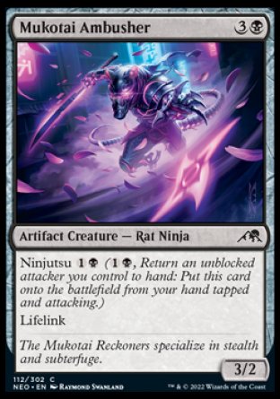 (112) Magic The Gathering Kamigawa: Neon Dynasty Single: Mukotai Ambusher  Common