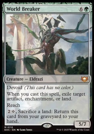 (112) Magic The Gathering Commander: Edge of Eternities Single: World Breaker  Mythic