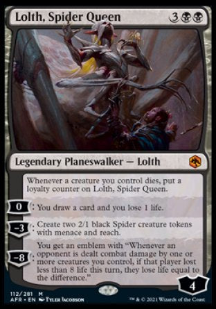 (112) Magic The Gathering Adventures in the Forgotten Realms Single: Lolth, Spider Queen  Mythic