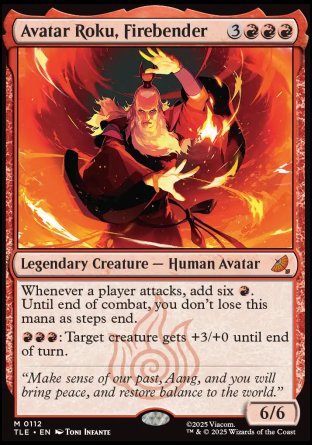 (112) Magic The Gathering Magic: The Gathering | Avatar: The Last Airbender: Eternal Single: Avatar Roku, Firebender (V.1)  Mythic