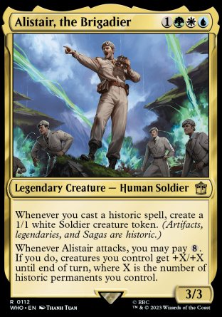 (112) Magic The Gathering Universes Beyond: Doctor Who Single: Alistair, the Brigadier  Rare