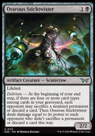 (112) Magic The Gathering Duskmourn: House of Horror Single: Osseous Sticktwister Holo Uncommon