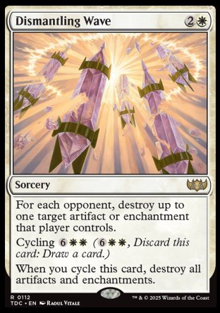 (112) Magic The Gathering Commander: Tarkir: Dragonstorm Single: Dismantling Wave  Rare