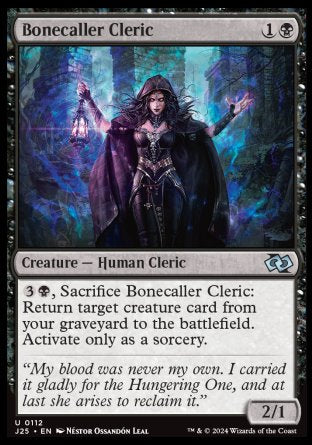 (112) Magic The Gathering Foundations Jumpstart Single: Bonecaller Cleric  Uncommon