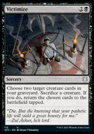 (112) Magic The Gathering Commander: Adventures in the Forgotten Realms Single: Victimize  Uncommon