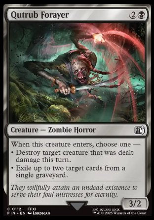 (112) Magic The Gathering Magic: The Gathering - FINAL FANTASY Single: Qutrub Forayer  Common