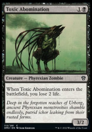 (112) Magic The Gathering Dominaria United Single: Toxic Abomination Holo Common