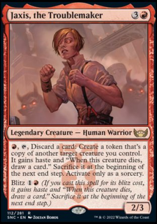 (112) Magic The Gathering Streets of New Capenna Single: Jaxis, the Troublemaker  Rare