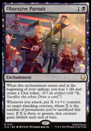 (112) Magic The Gathering Magic: The Gathering | Avatar: The Last Airbender: Promos Single: Obsessive Pursuit Holo Rare