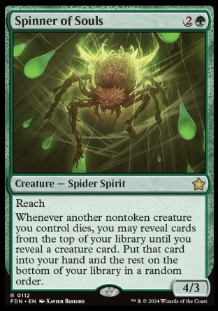 (112) Magic The Gathering Magic: The Gathering Foundations Single: Spinner of Souls Holo Rare