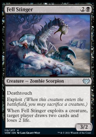 (112) Magic The Gathering Innistrad: Crimson Vow Single: Fell Stinger  Uncommon