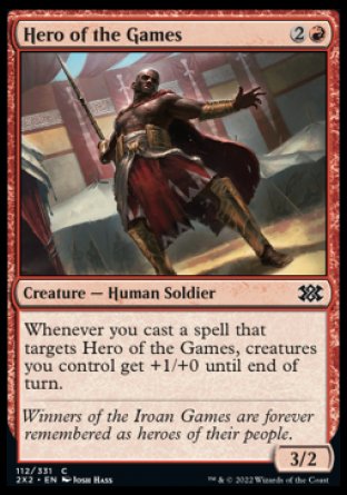 (112) Magic The Gathering Double Masters 2022 Single: Hero of the Games  Common