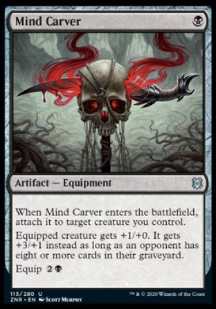 (113/280) Magic The Gathering Zendikar Rising Single: Mind Carver Holo Uncommon