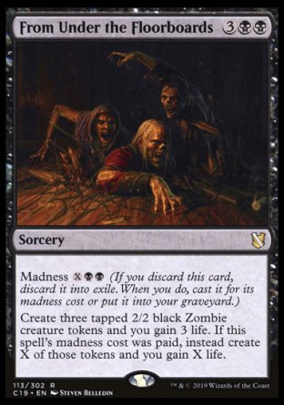 (113) Magic The Gathering Commander 2019 Single: From Under the Floorboards Holo Rare