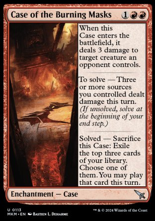 (113) Magic The Gathering Murders at Karlov Manor Single: Case of the Burning Masks Holo Uncommon