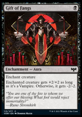 (113) Magic The Gathering Innistrad: Crimson Vow Single: Gift of Fangs Holo Common
