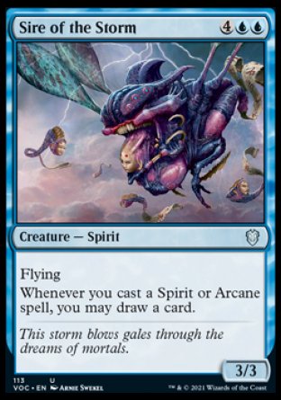 (113) Magic The Gathering Commander: Innistrad: Crimson Vow Single: Sire of the Storm  Uncommon