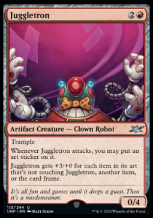(113) Magic The Gathering Unfinity Single: Juggletron Holo Uncommon