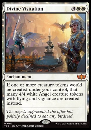 (113) Magic The Gathering Commander: Tarkir: Dragonstorm Single: Divine Visitation  Mythic