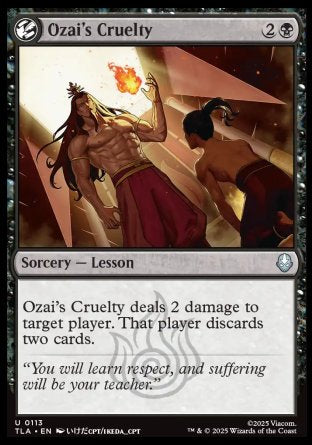 (113) Magic The Gathering Magic: The Gathering | Avatar: The Last Airbender Single: Ozai's Cruelty Holo Uncommon
