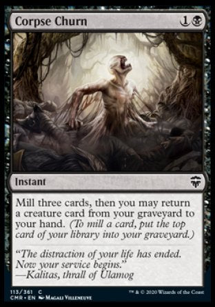 (113/361) Magic The Gathering Commander Legends Single: Corpse Churn Holo Common