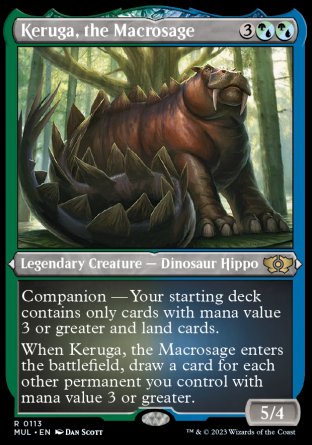 (113) Magic The Gathering Multiverse Legends Single: Keruga, the Macrosage (V.2) Holo Rare